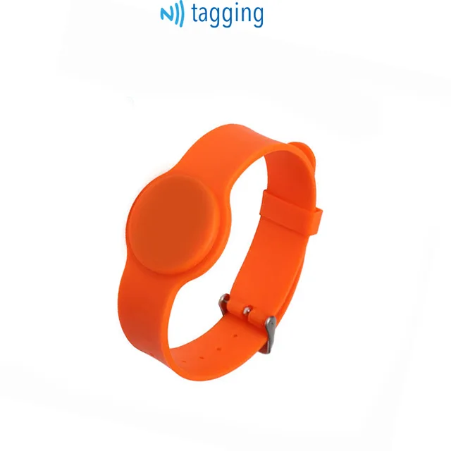Watch style NFC silicone wristband