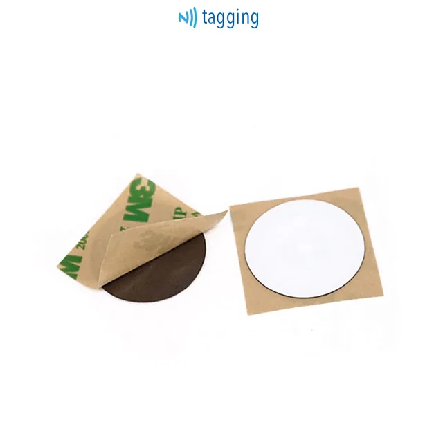 Waterproof PVC NFC sticker on metal