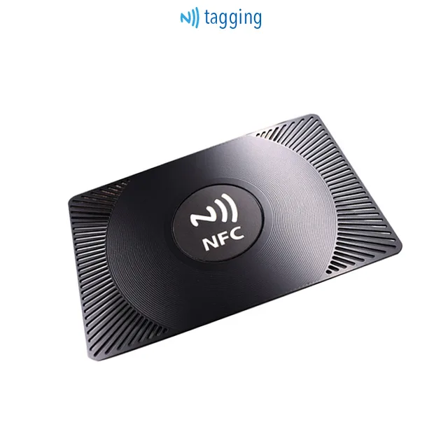 Black metal NFC digital business card