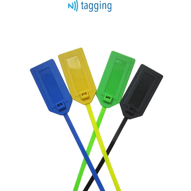 Loop-and-lock NFC cable tie